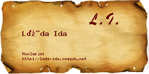 Láda Ida névjegykártya